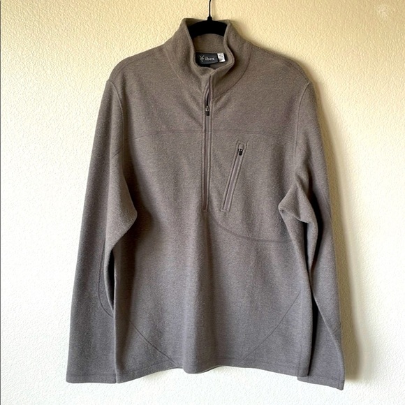 Ibex Men’s Merino Wool Half Zip Pullover Sweater L Tan/Brown Outerwear Neutral - Picture 1 of 10